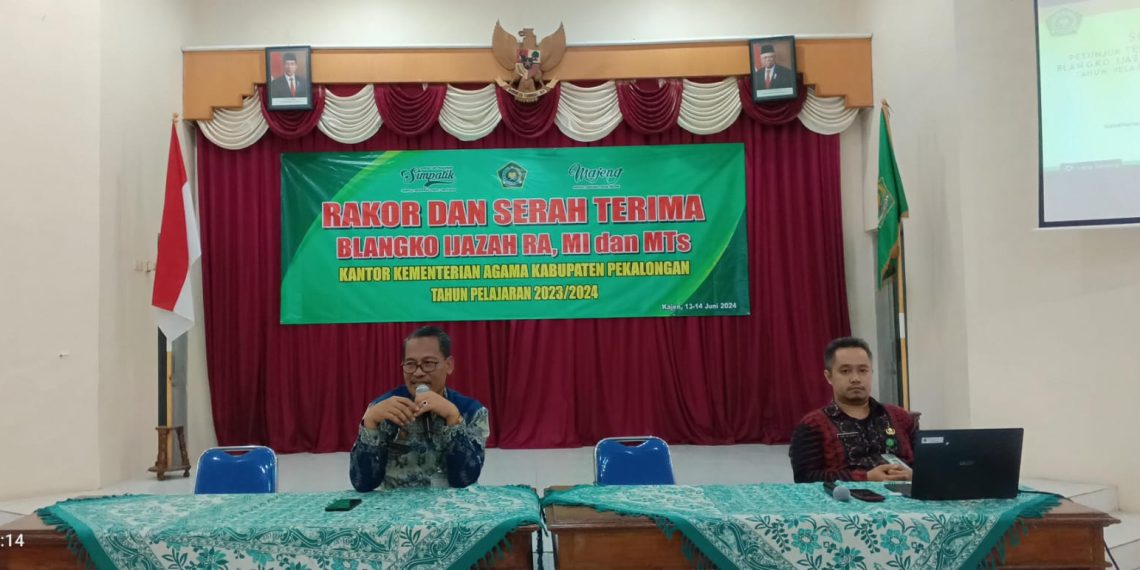 Seksi Penma Gelar Rakor Serah Terima Blangko Ijazah Kementerian Agama