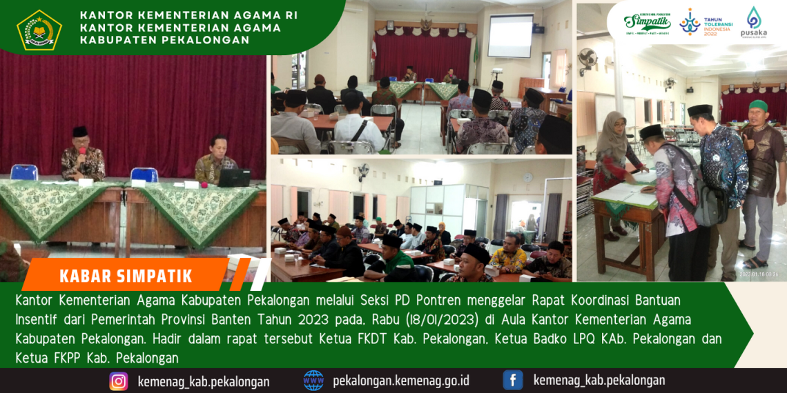 Seksi Pd Pontren Gelar Rakor Bantuan Insentif Tahun 2023 Kementerian Agama Kabupaten Pekalongan 2305